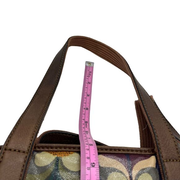 Fossil Shoulder Bag Womens Multicolor Key Per Floral Coated Canvas Inner Pockets - Picture 12 of 16